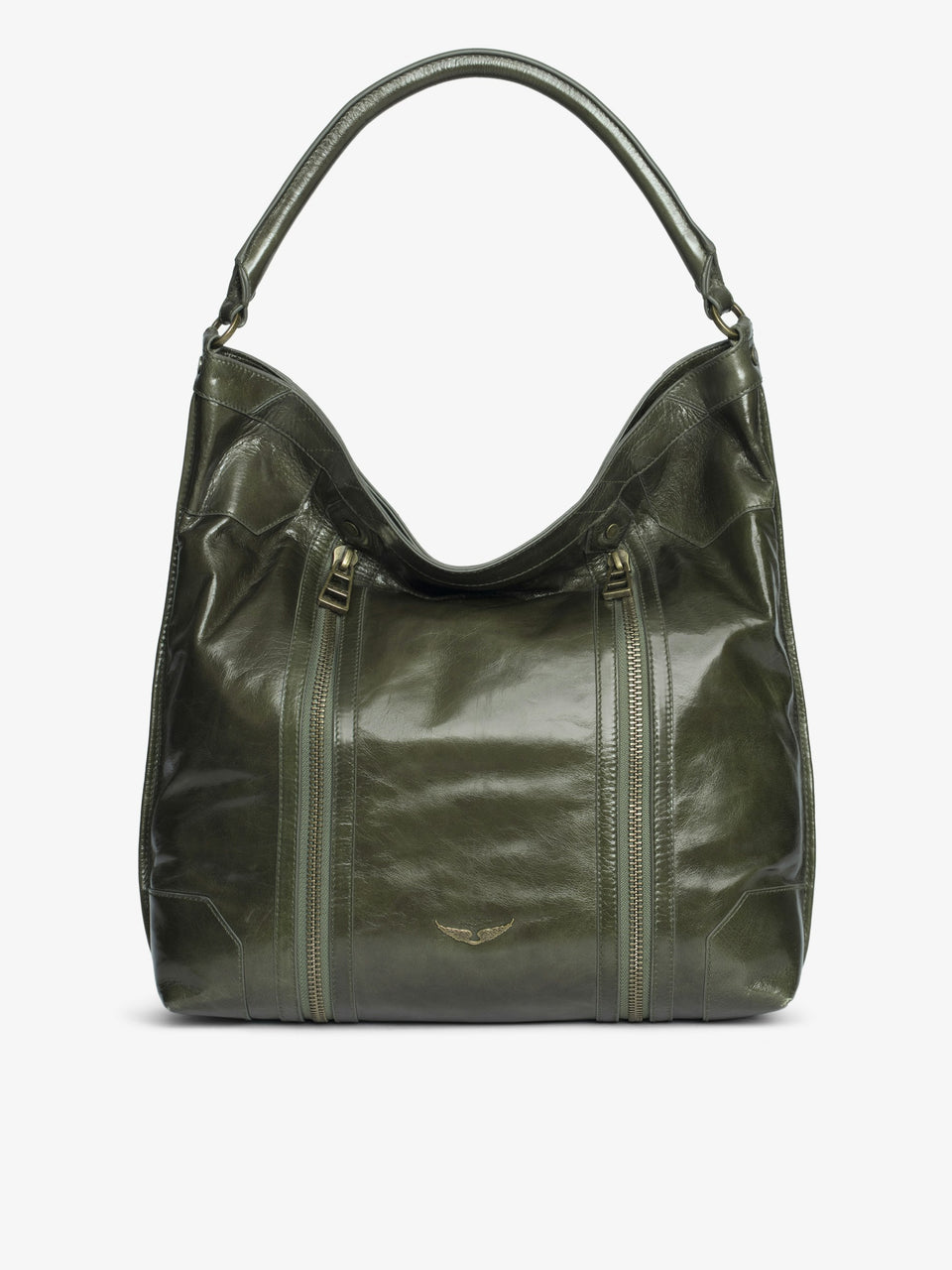 Bolso Sunny Hobo Vintage Patent Zadig & Voltaire — vista frontal