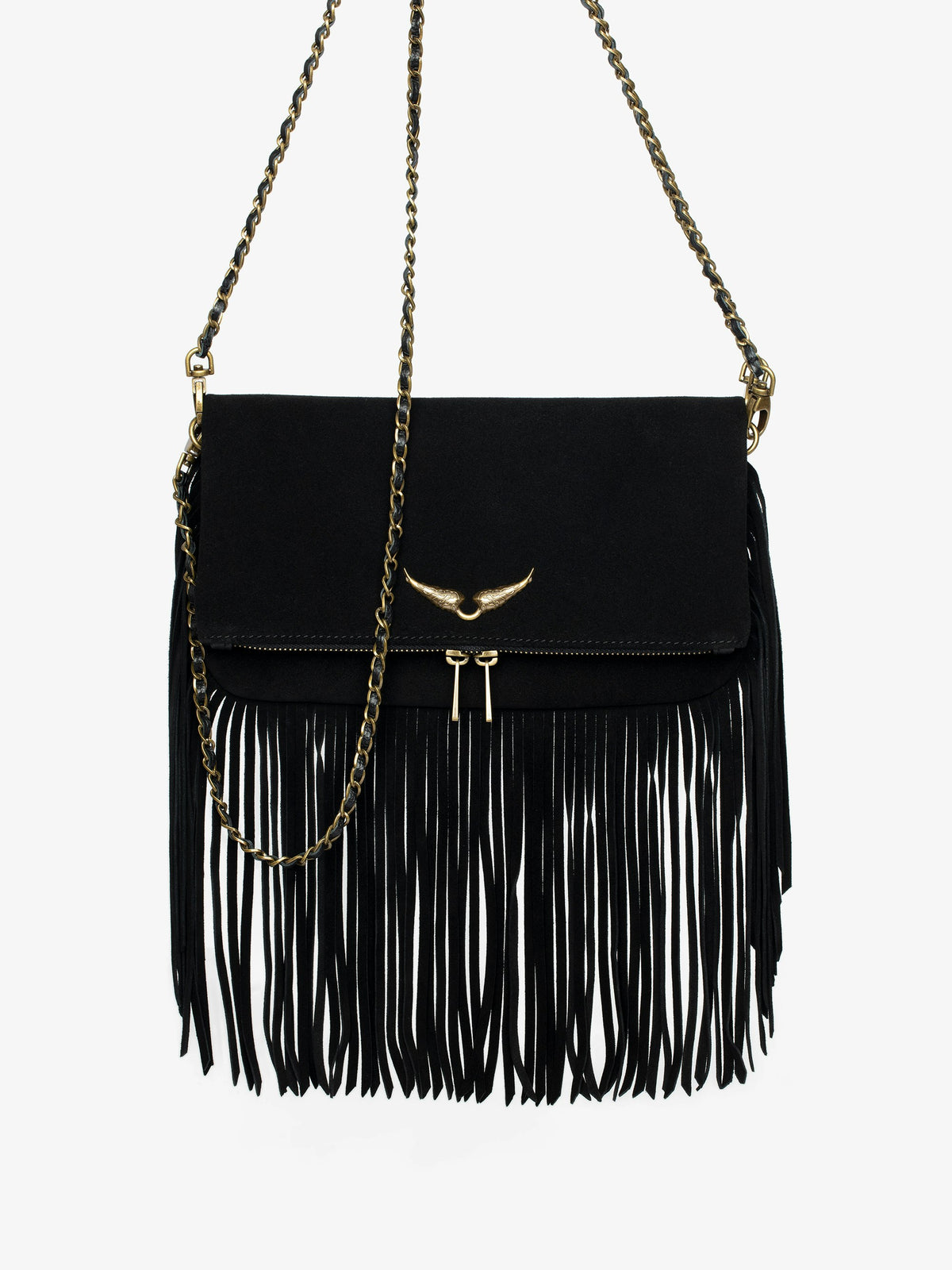 Pochette Rock Suede Fringes Zadig & Voltaire — vista lateral