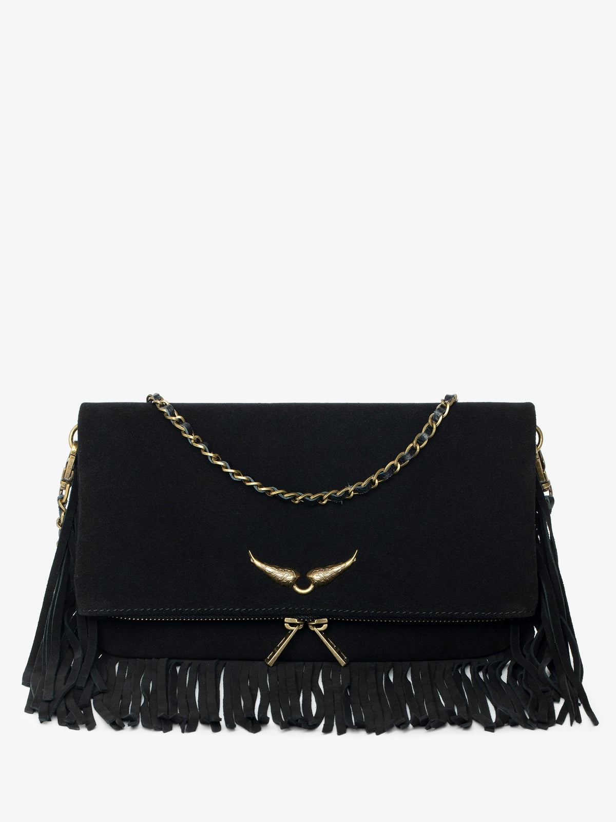 Pochette Rock Suede Fringes Zadig & Voltaire — vista frontal