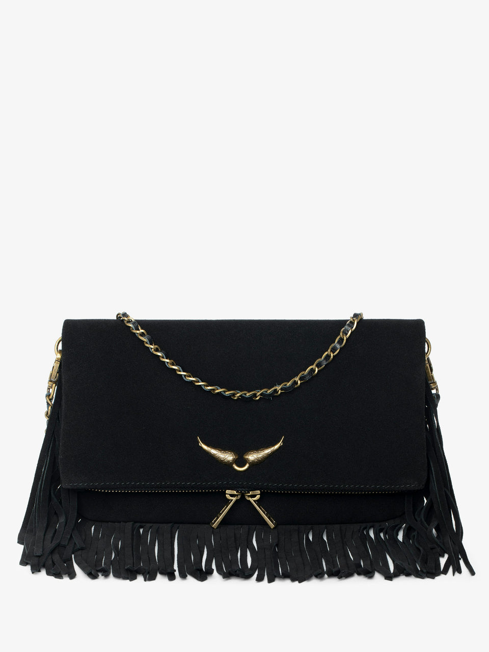 Pochette Rock Suede Fringes Zadig & Voltaire — vista frontal