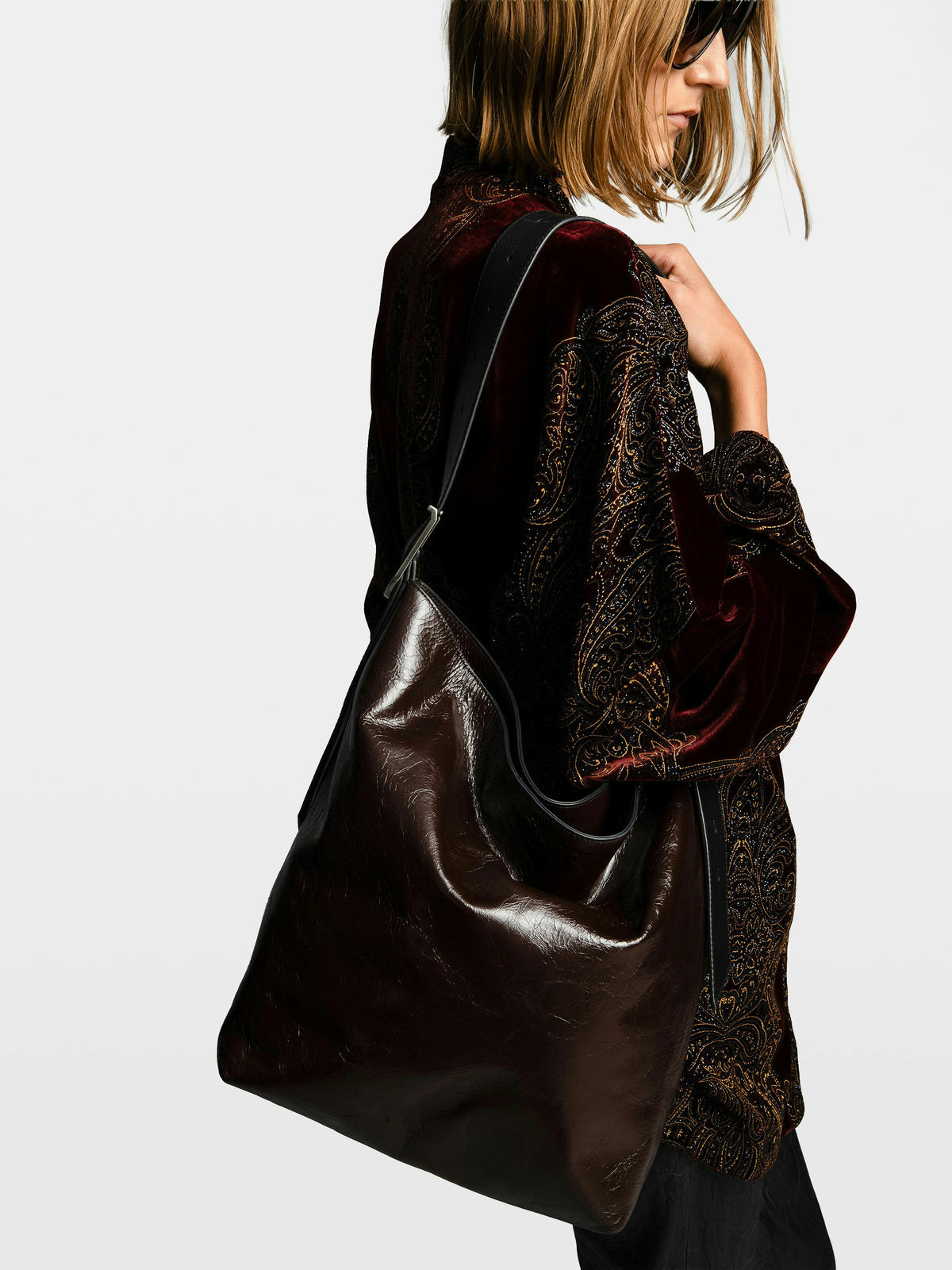 Bolso Jane Hobo Vintage Patent