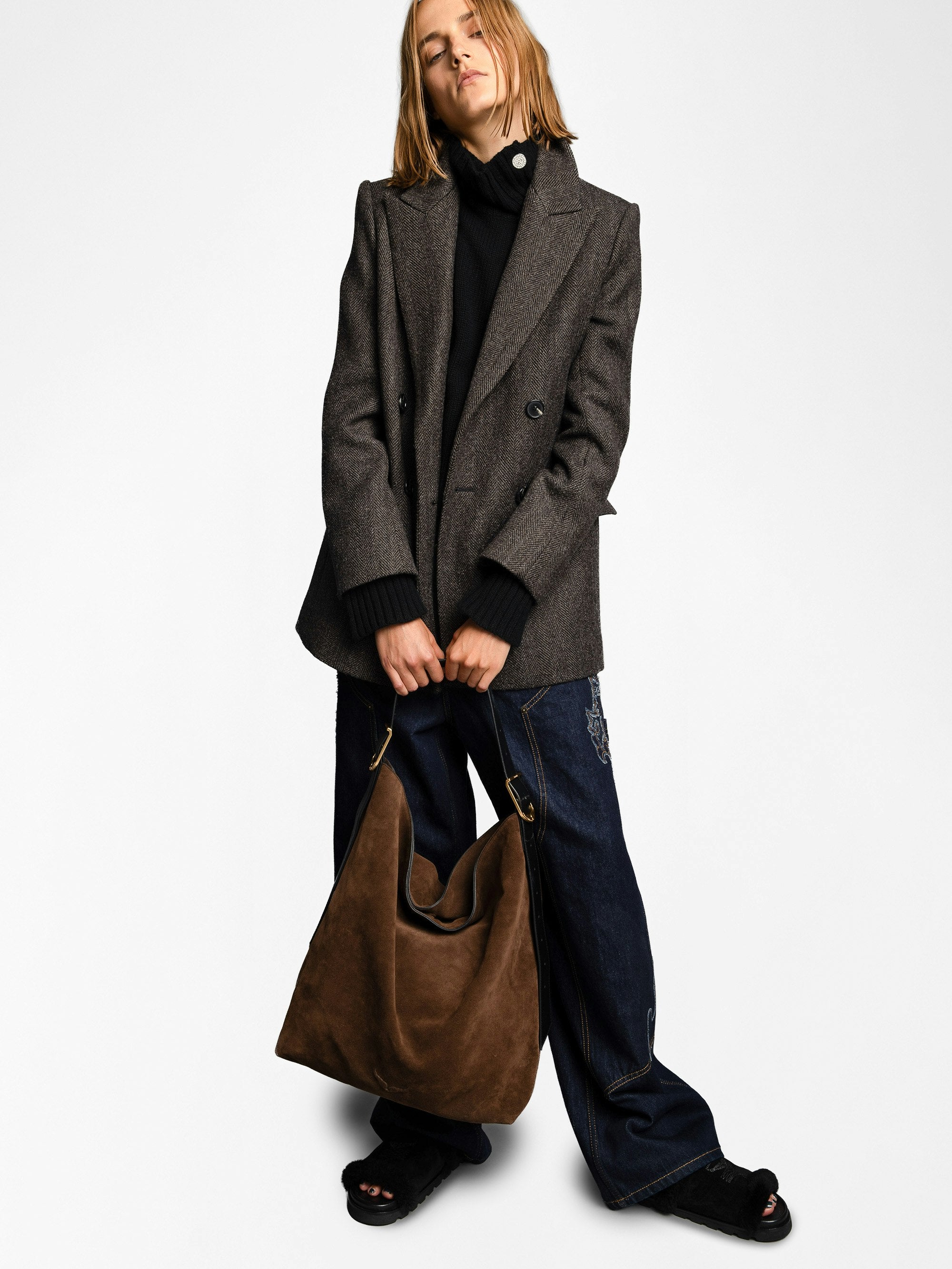 Bolso Jane Hobo XL Suede