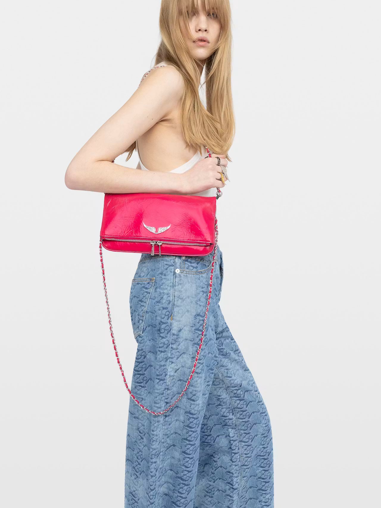 Bolso de Mano Rock Vintage Patent