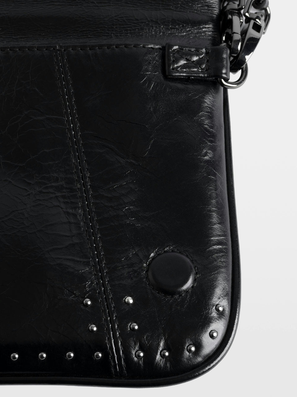 Bolso de mano Rock Vintage Patent Studs