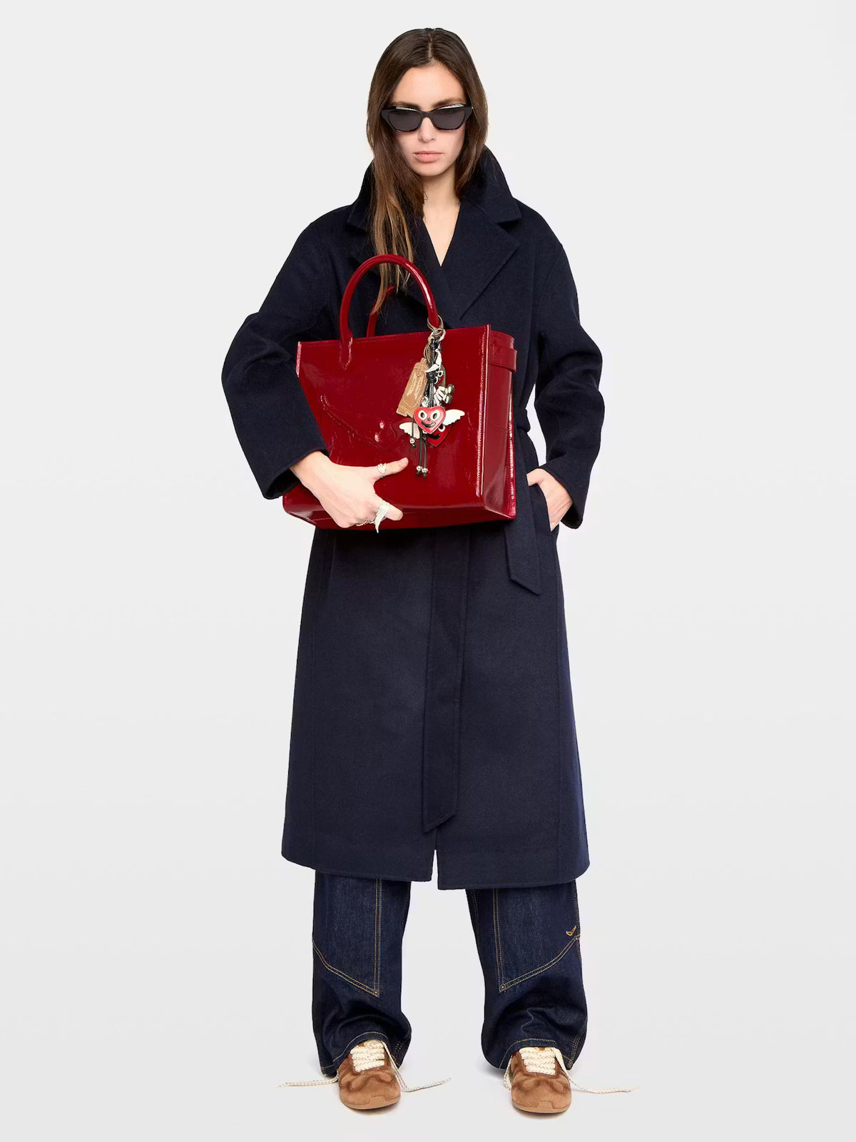 Bolso Angel Tote Wrinkled Patent