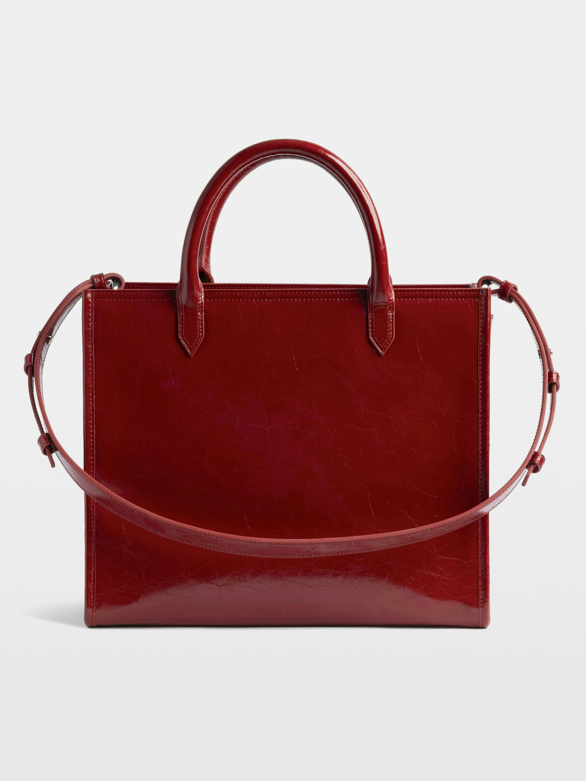 Bolso Angel Tote Wrinkled Patent