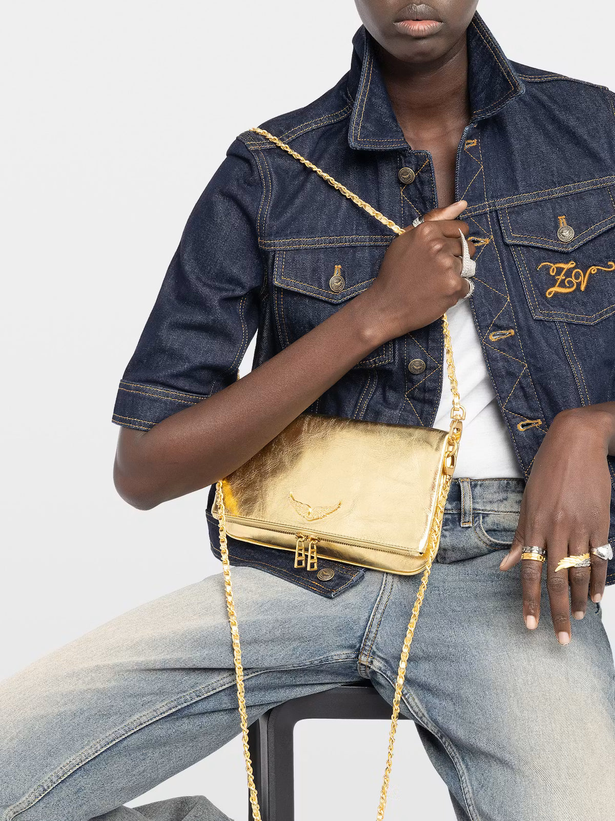 Bolso de Mano Rock Vintage Metal