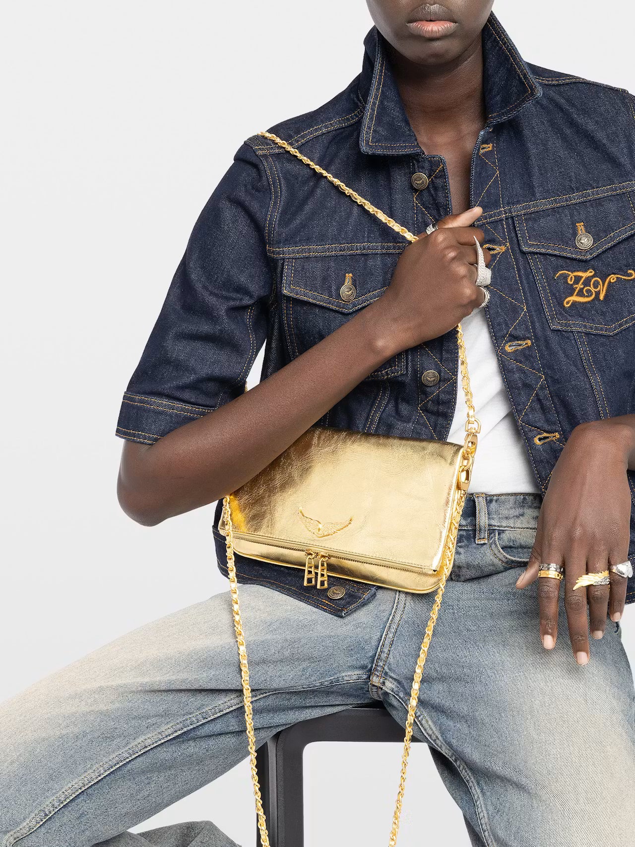 Bolso de Mano Rock Vintage Metal