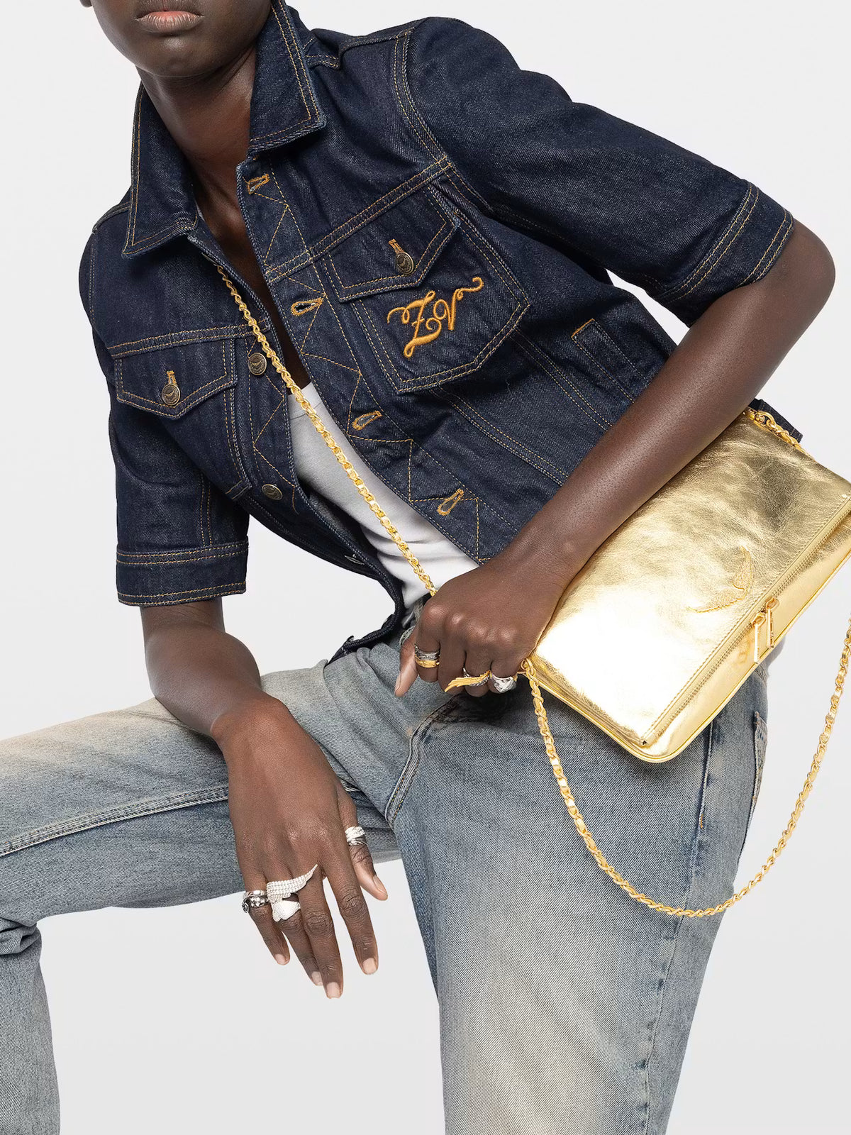 Bolso de Mano Rock Vintage Metal