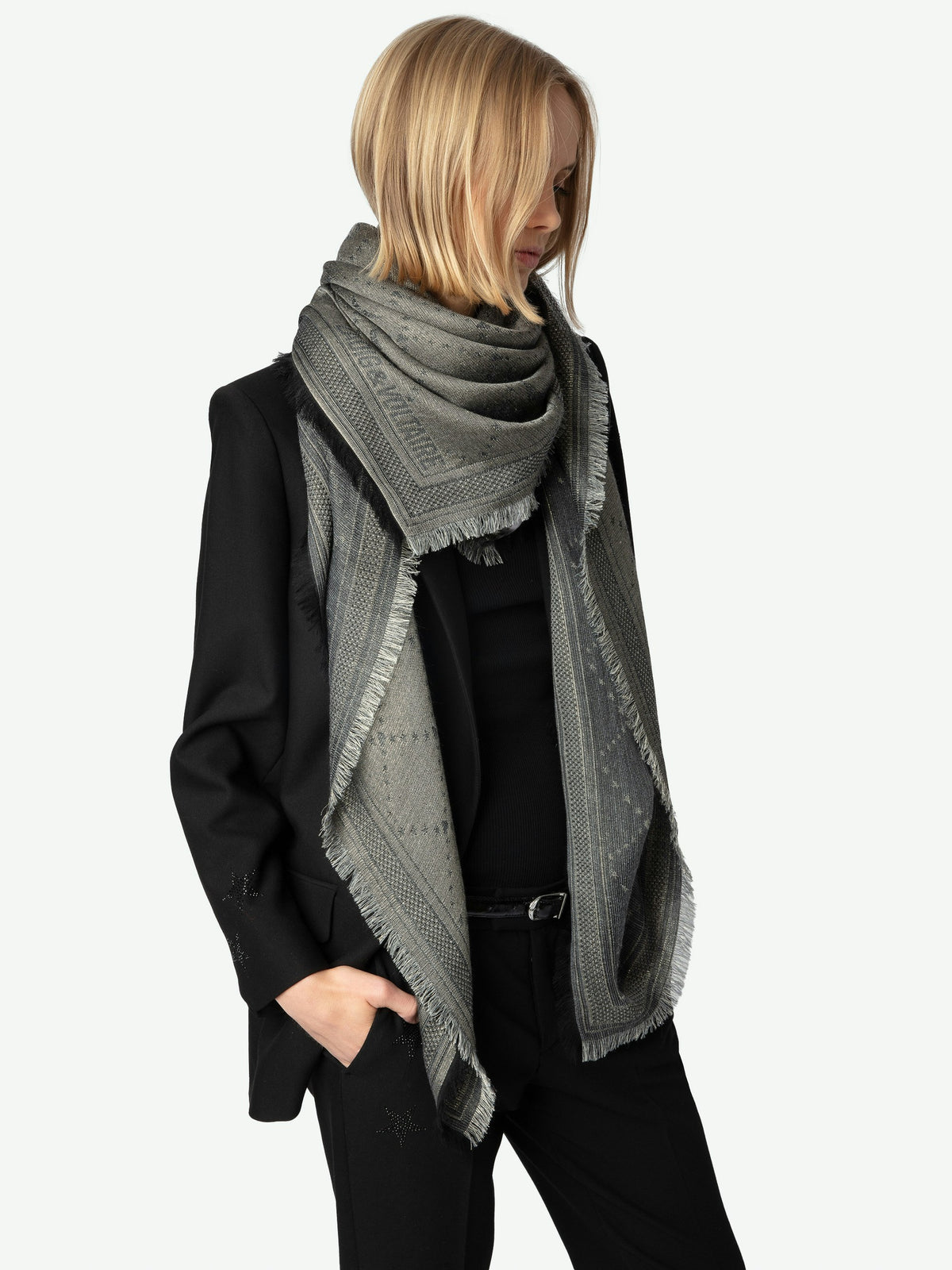 Pañuelo Glenn Monograma Metalizado Zadig & Voltaire — vista adicional