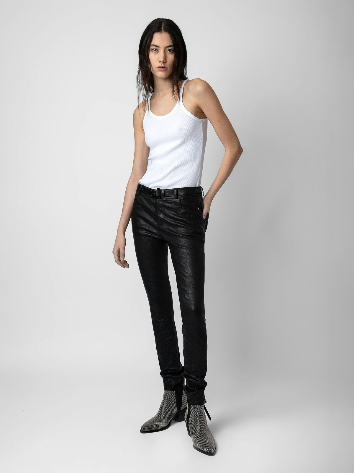Pantalón Phlame de Cuero Zadig & Voltaire — vista detalle