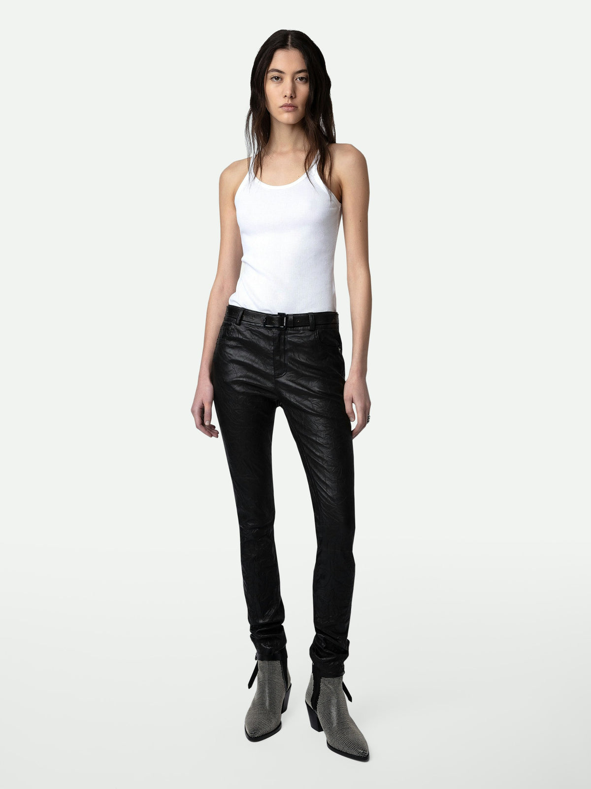 Pantalón Phlame de Cuero Zadig & Voltaire — vista frontal
