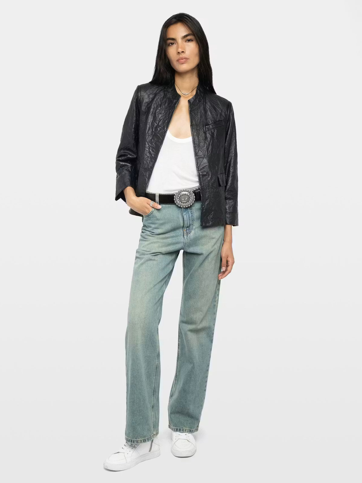 Blazer Veryn de Piel Arrugada