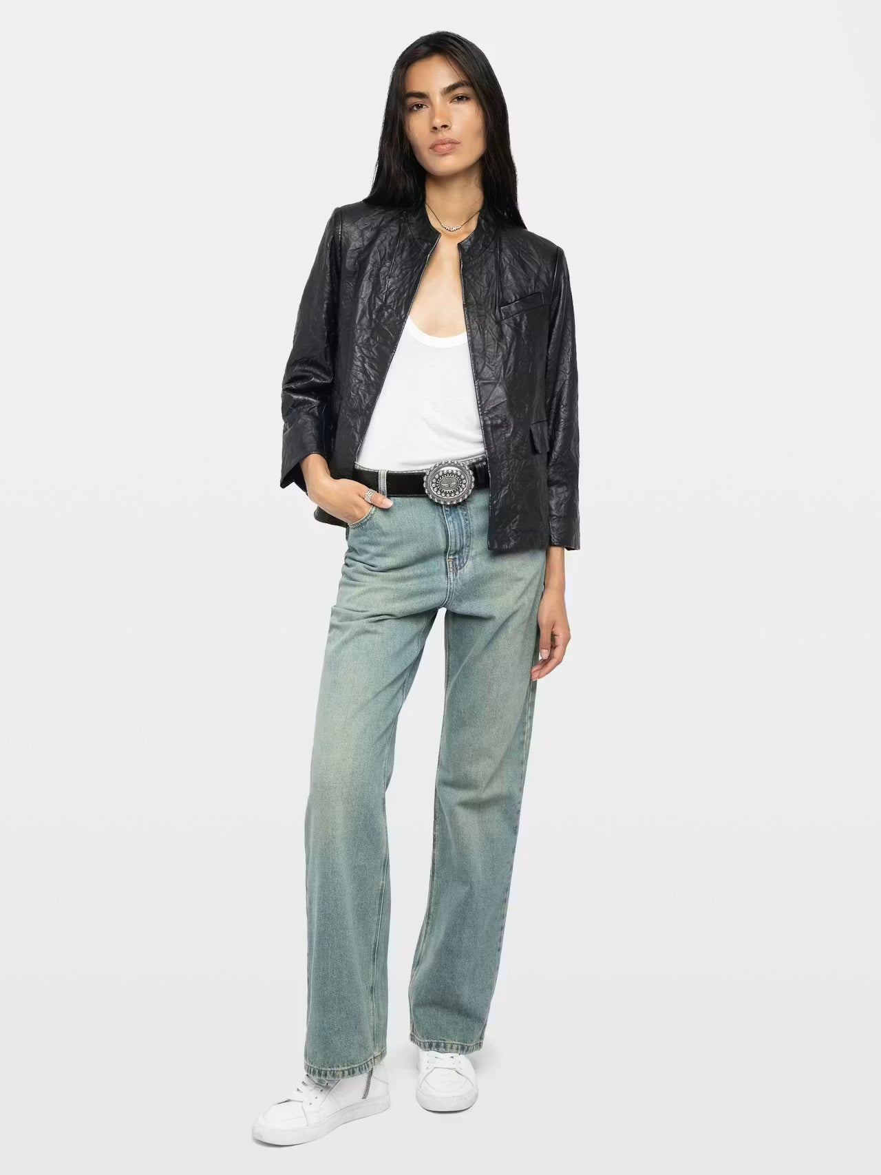 Blazer Veryn de Piel Arrugada