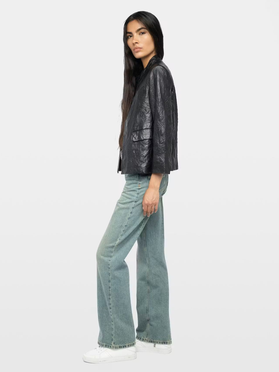 Blazer Veryn de Piel Arrugada