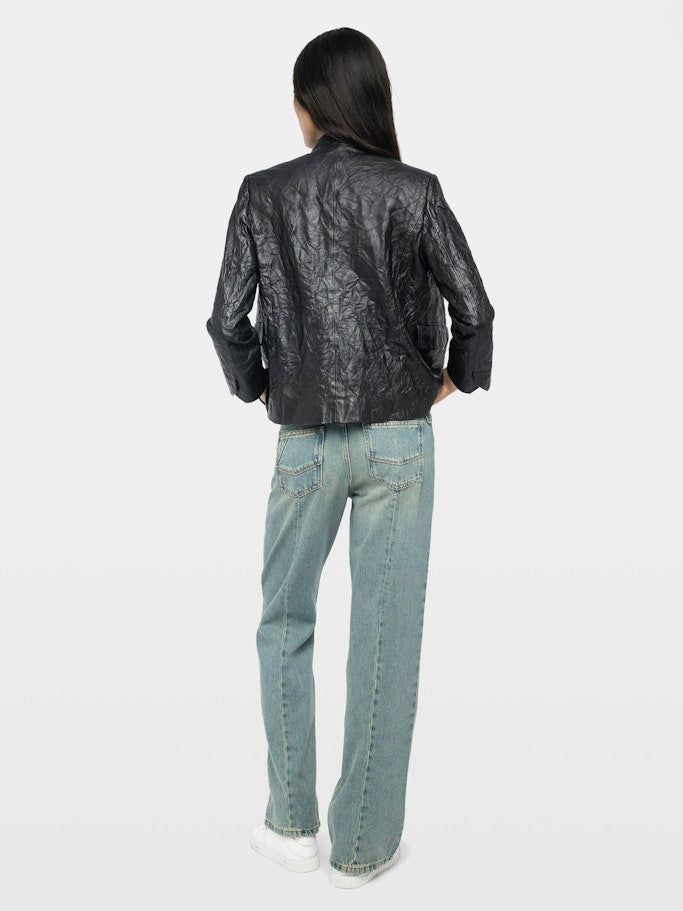 Blazer Veryn de Piel Arrugada
