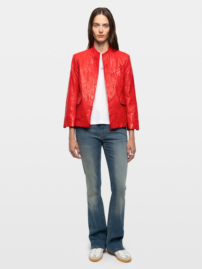 Blazer Veryn de Piel Arrugada