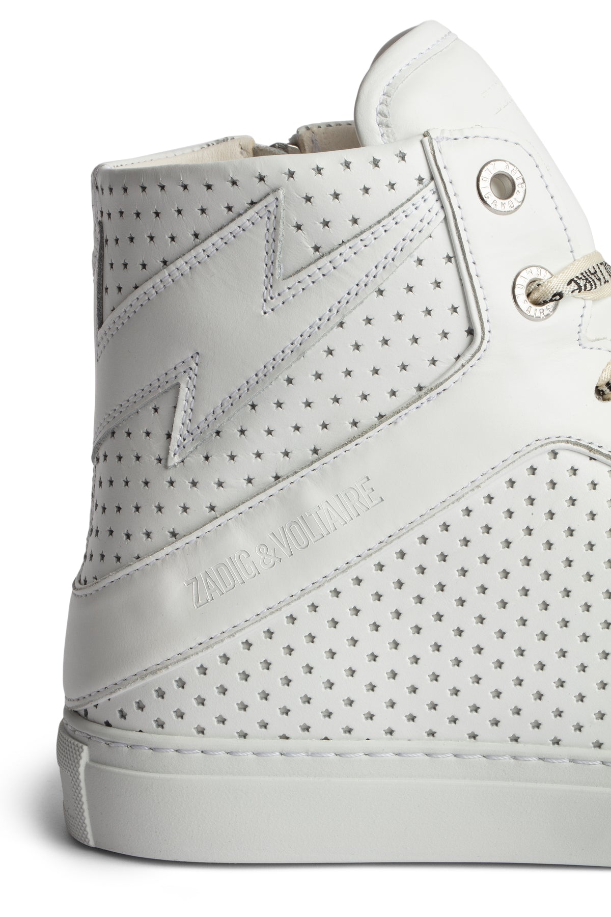 SNEAKERS HIGH FLASH SMOOTH CALFSKIN PER BLANC