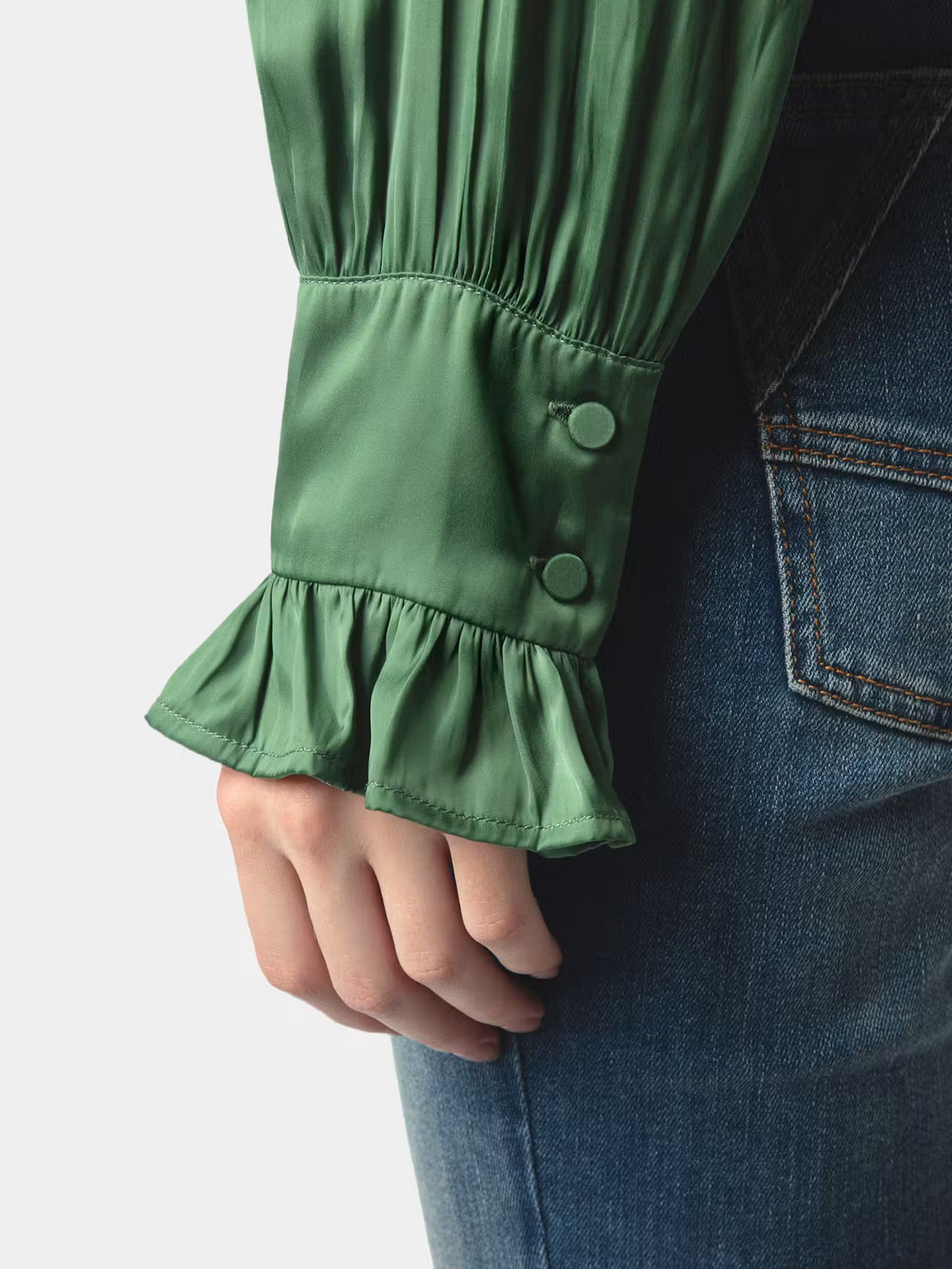SHIRT THELY SATIN CORIANDER