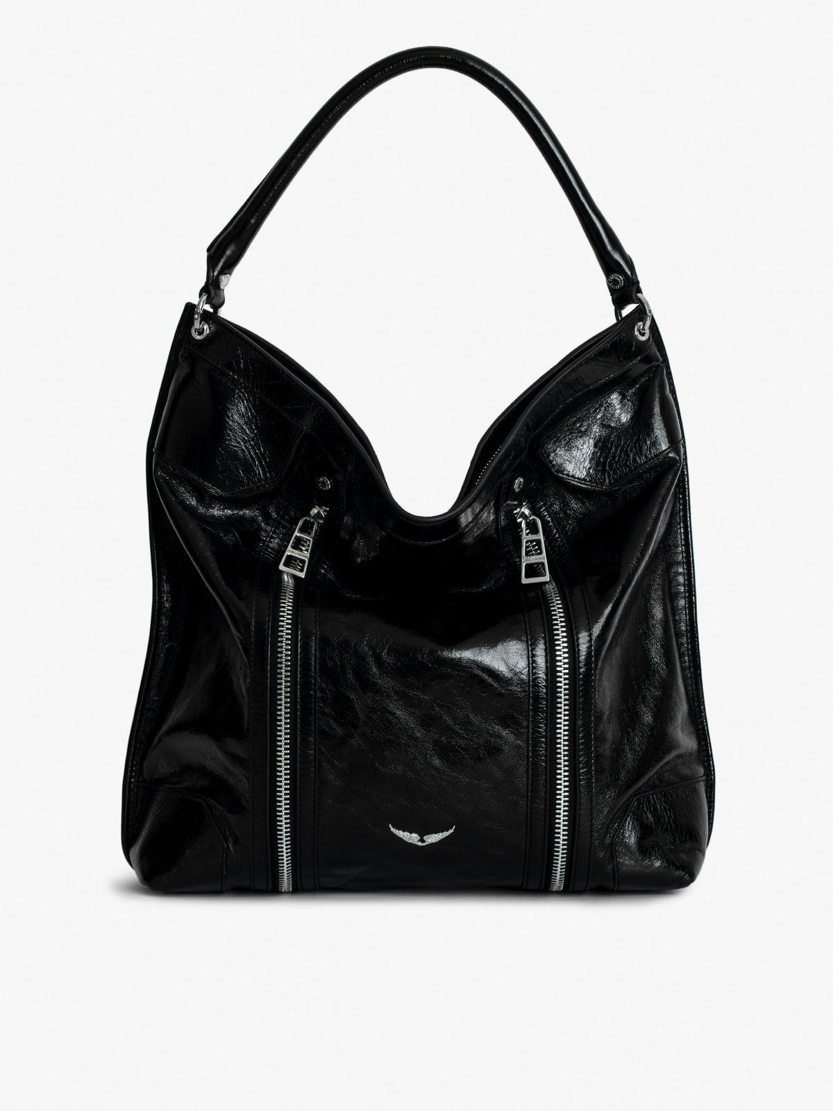 Bolso Sunny Hobo Vintage Patent Zadig & Voltaire — vista frontal