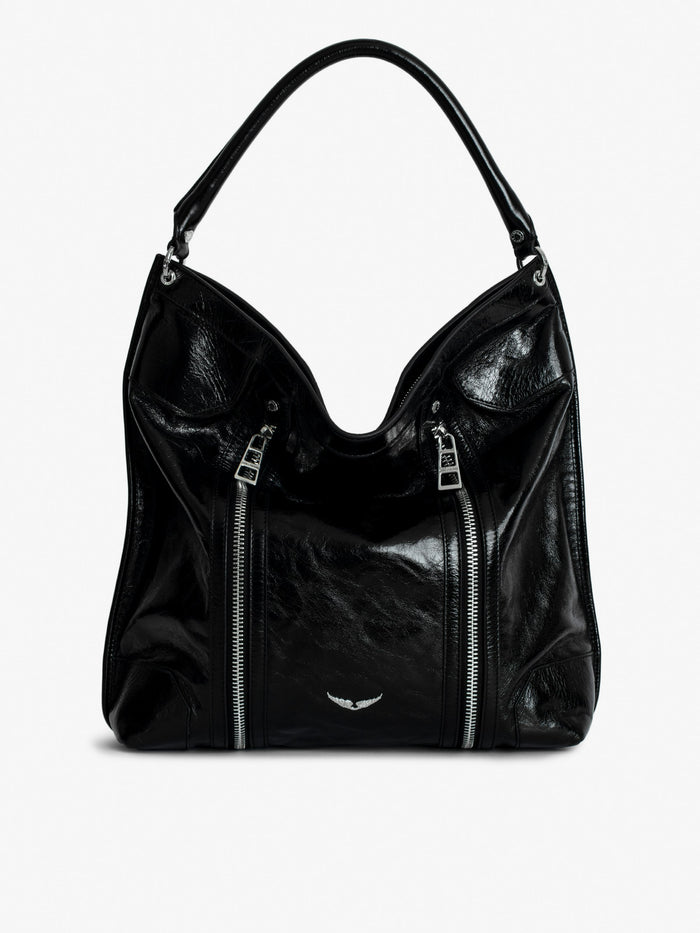 Bolso Sunny Hobo Vintage Patent Zadig & Voltaire — vista frontal