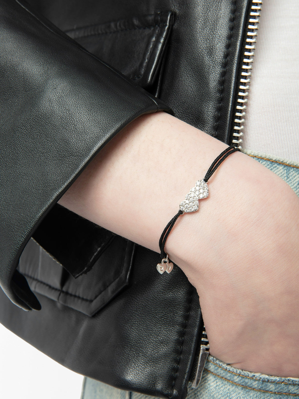 Pulsera Zadig Link Heart Strass