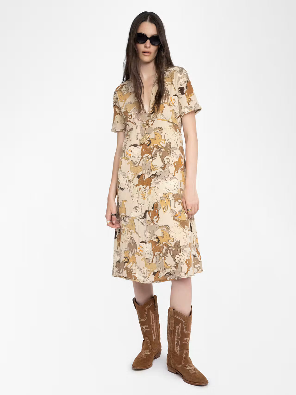 RHODRAL HORSE PRINT DRESS