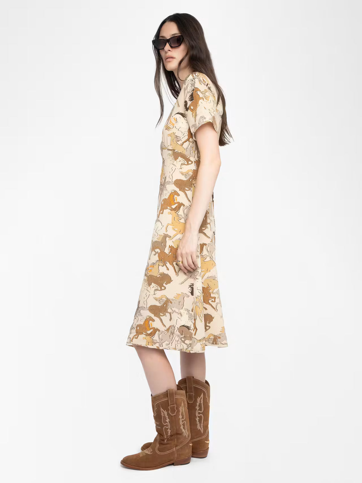 RHODRAL HORSE PRINT DRESS